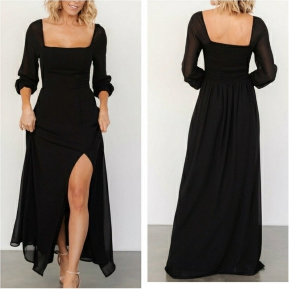 Baltic Born Gazelle Black Maxi Dress with Slit